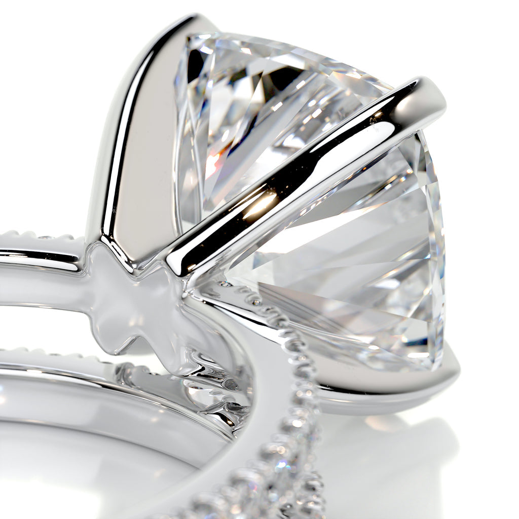 3.0 CT Cushion Solitaire CVD F/VS Diamond Bridal Ring Set 7