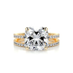 3.0 CT Cushion Solitaire CVD F/VS Diamond Bridal Ring Set 8