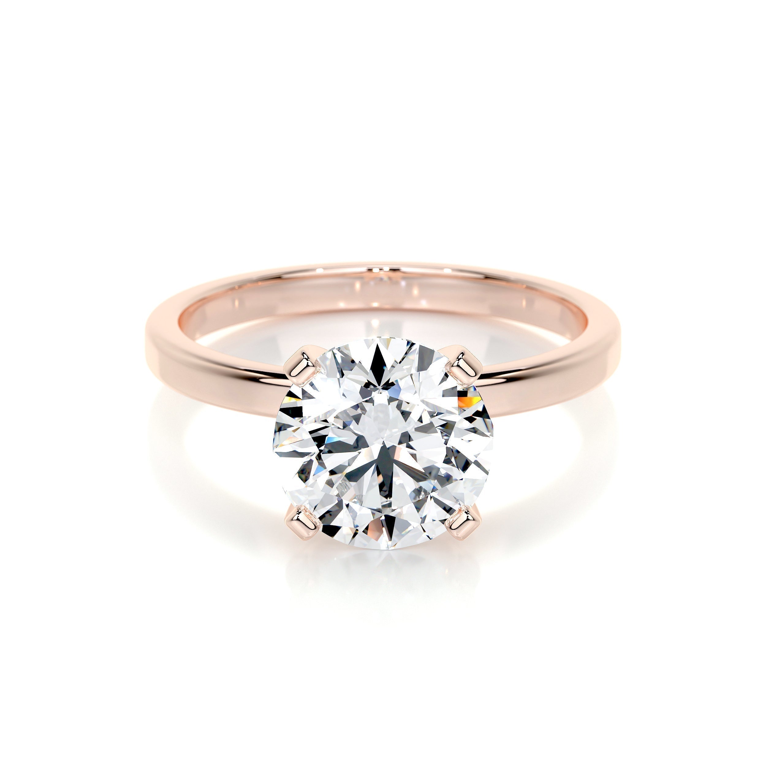 2.0 CT Round Solitaire CVD E/VS2 Diamond Engagement Ring 45