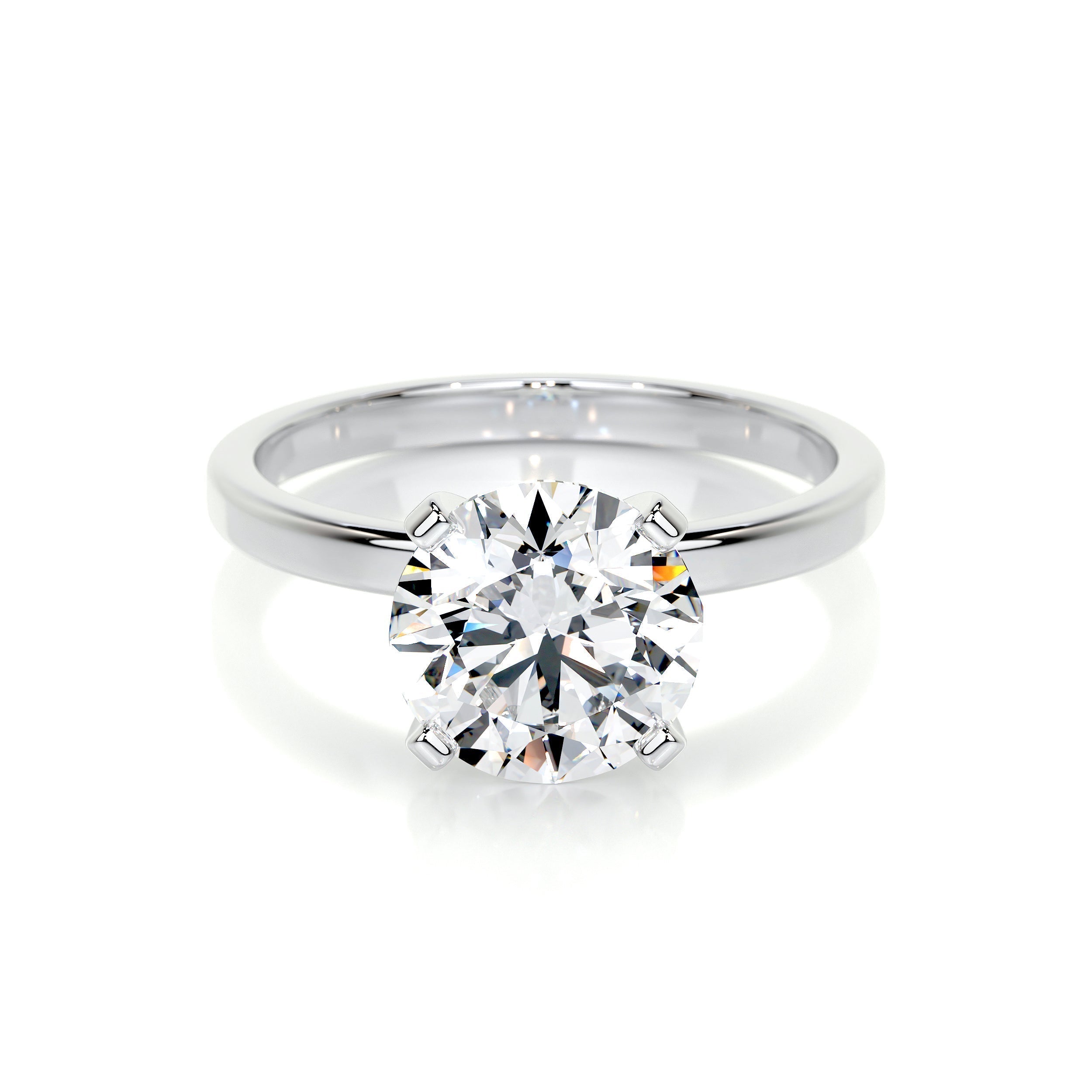 2.0 CT Round Solitaire CVD E/VS2 Diamond Engagement Ring 44