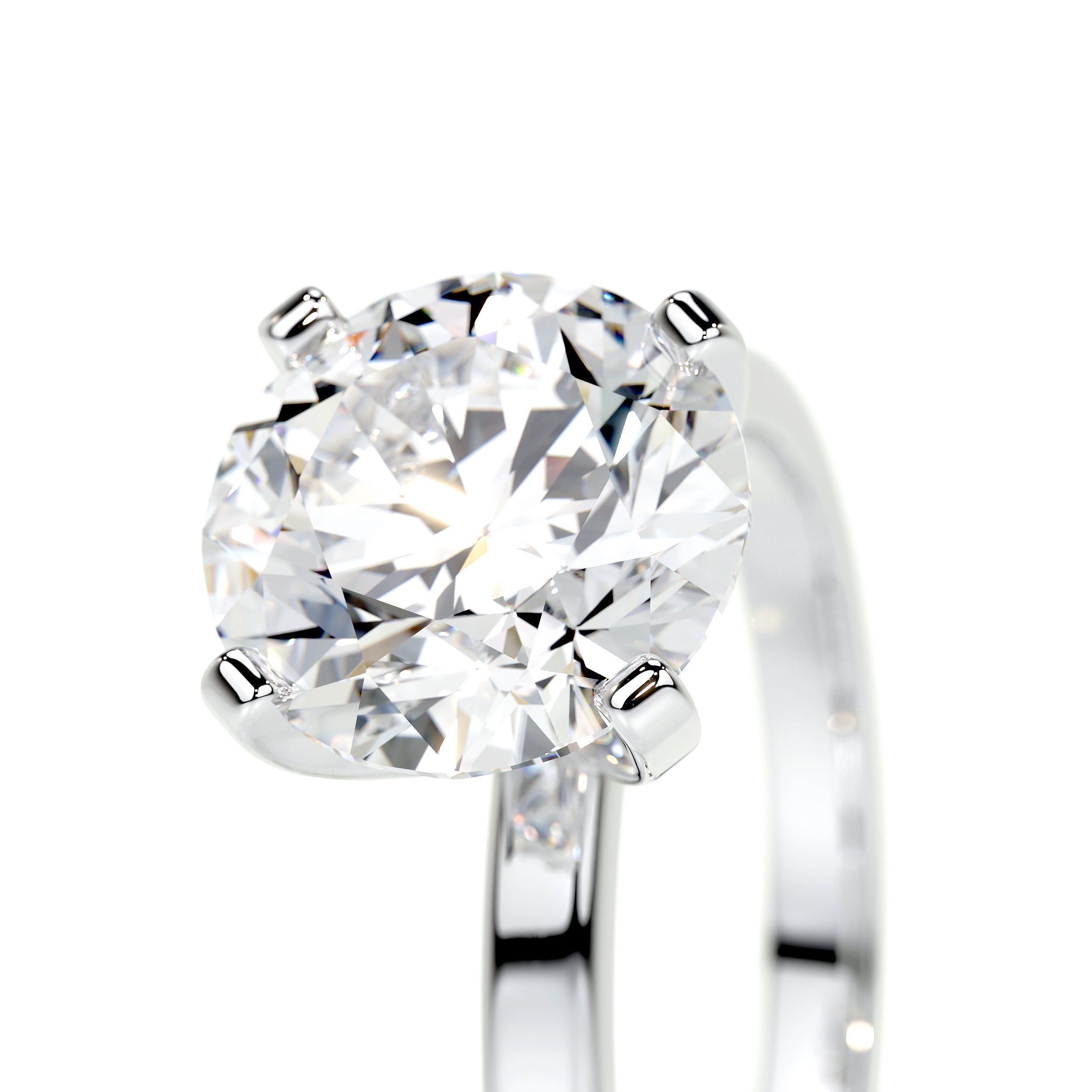 2.0 CT Round Solitaire CVD E/VS2 Diamond Engagement Ring 24