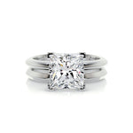 2.0 CT Princess Solitaire CVD F/VS Diamond Bridal Set 1