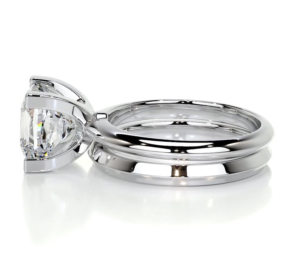 2.0 CT Princess Solitaire CVD F/VS Diamond Bridal Set 3