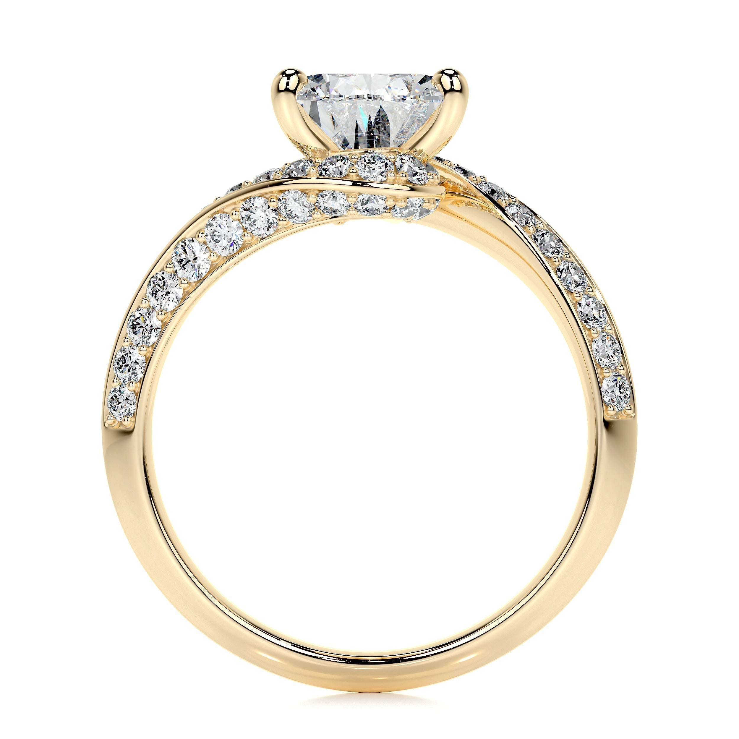 2.0 CT Pear Bypass CVD E/VS2 Diamond Engagement Ring 10