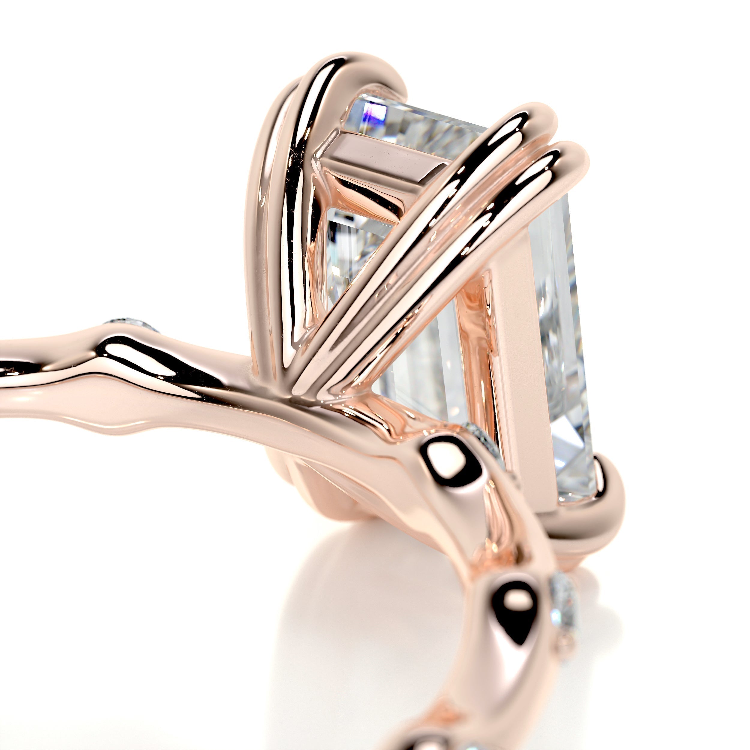 1.5 CT Emerald Solitaire CVD E/VS1 Diamond Engagement Ring 14