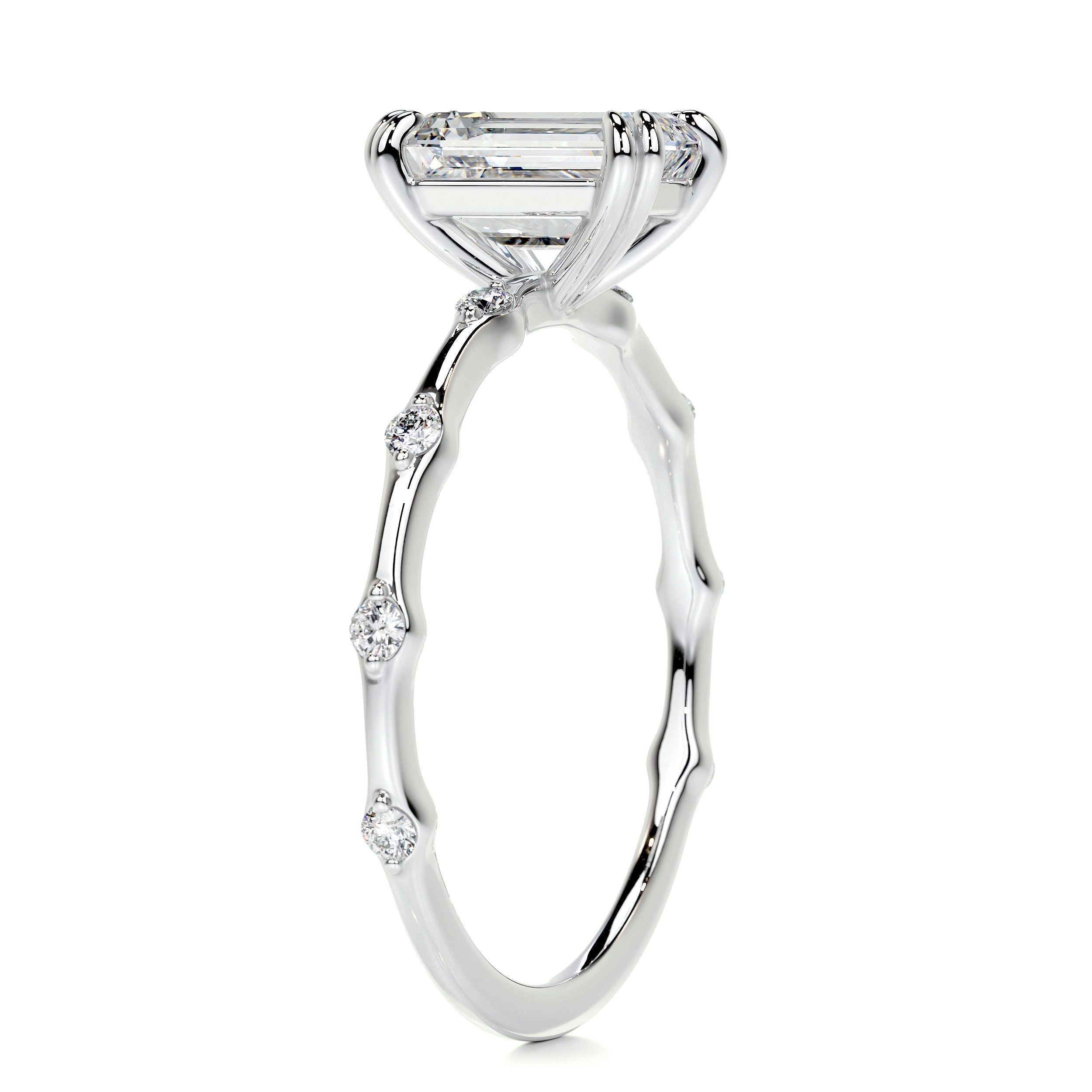 1.5 CT Emerald Solitaire CVD E/VS1 Diamond Engagement Ring 5