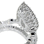 1.50 CT Pear Halo CVD F/VS Diamond Bridal Ring Set 4