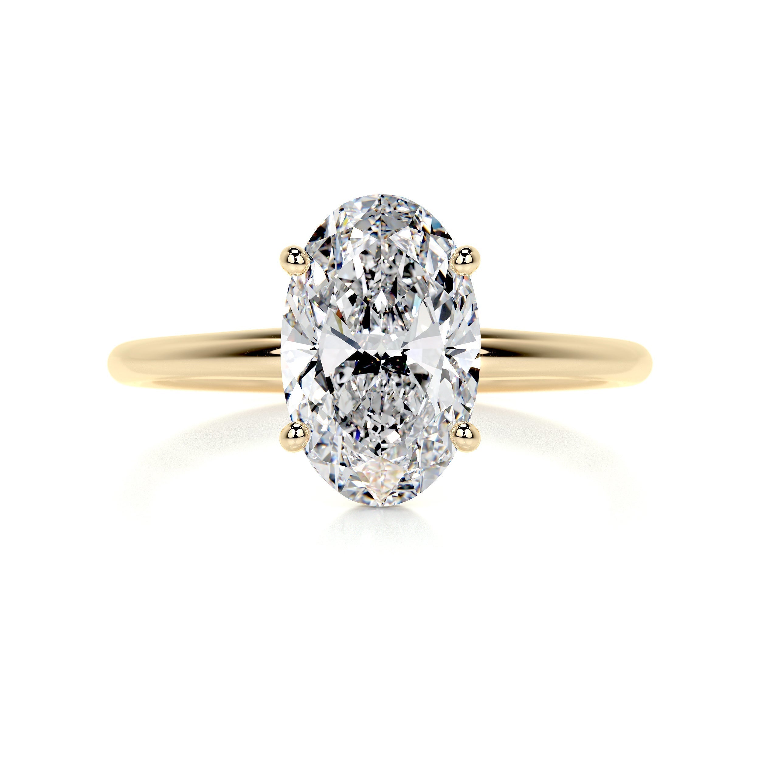 2 CT Oval Solitaire CVD E/VS2 Diamond Engagement Ring 6