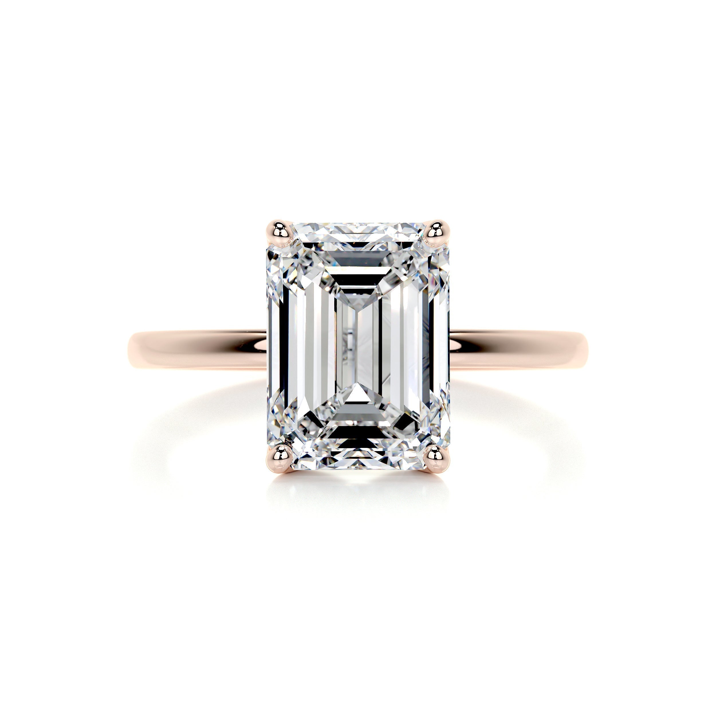 3 CT Emerald Solitaire CVD E/VS2 Diamond Engagement Ring 10