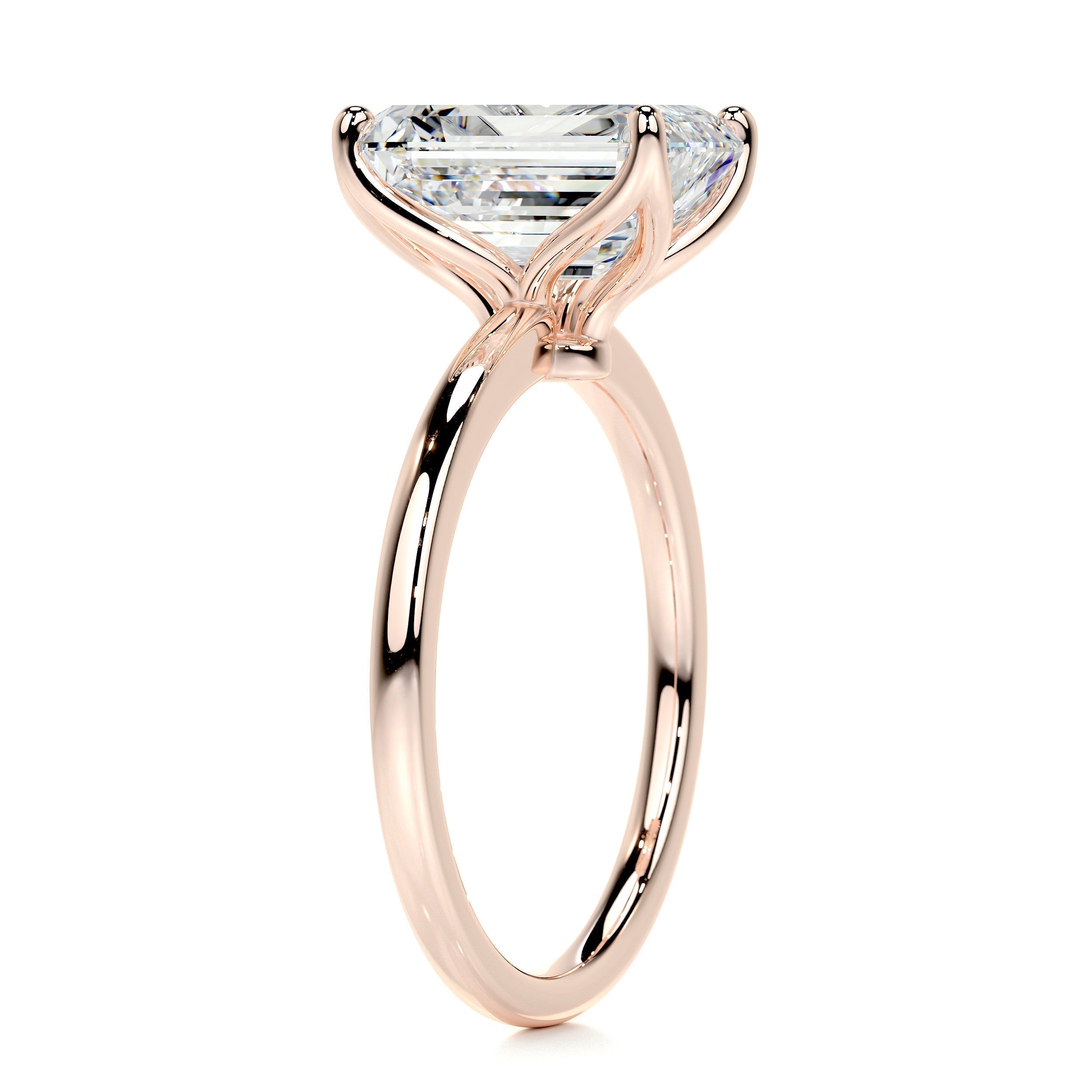 3 CT Emerald Solitaire CVD E/VS2 Diamond Engagement Ring 13