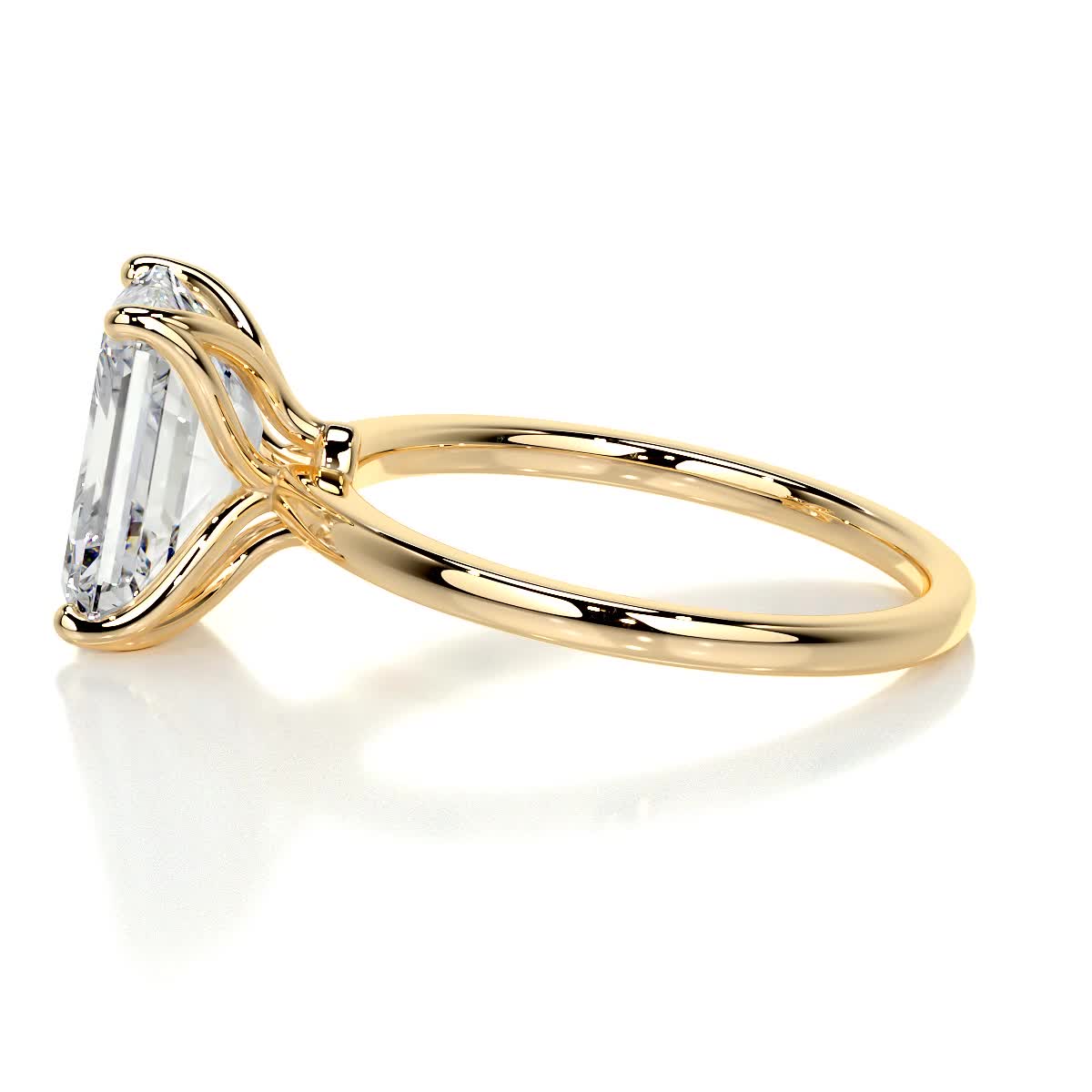 3 CT Emerald Solitaire CVD E/VS2 Diamond Engagement Ring 7