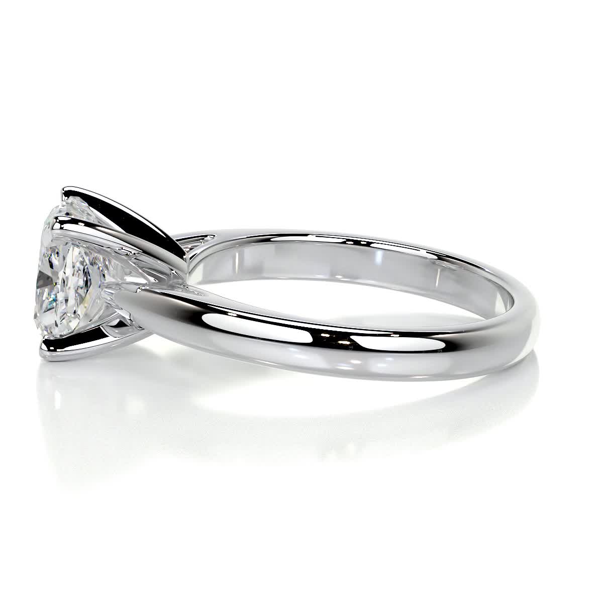 1.5 CT Cushion Solitaire CVD E/VS2 Diamond Engagement Ring 4