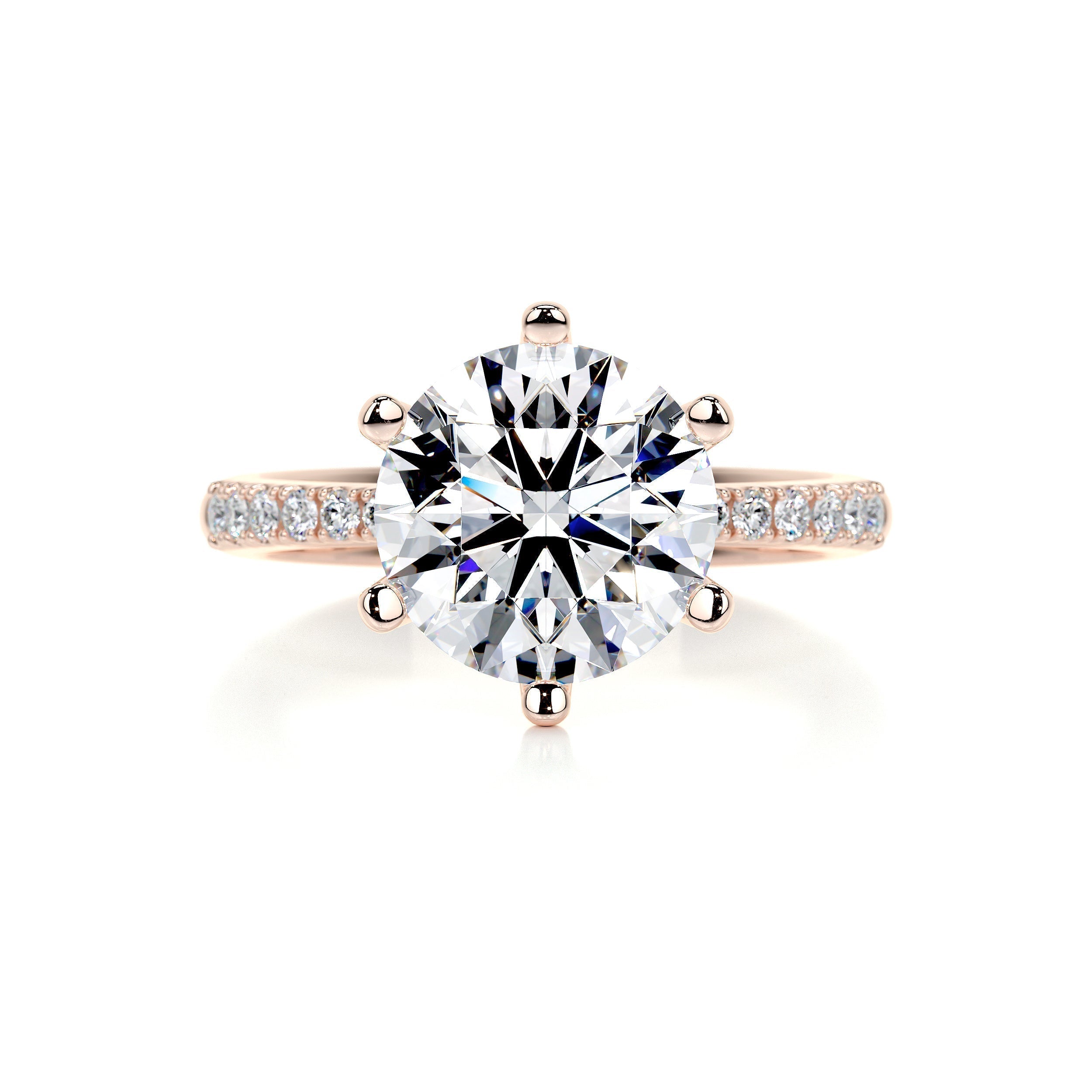 3 CT Round Solitaire CVD G/VS2 Diamond Engagement Ring 11