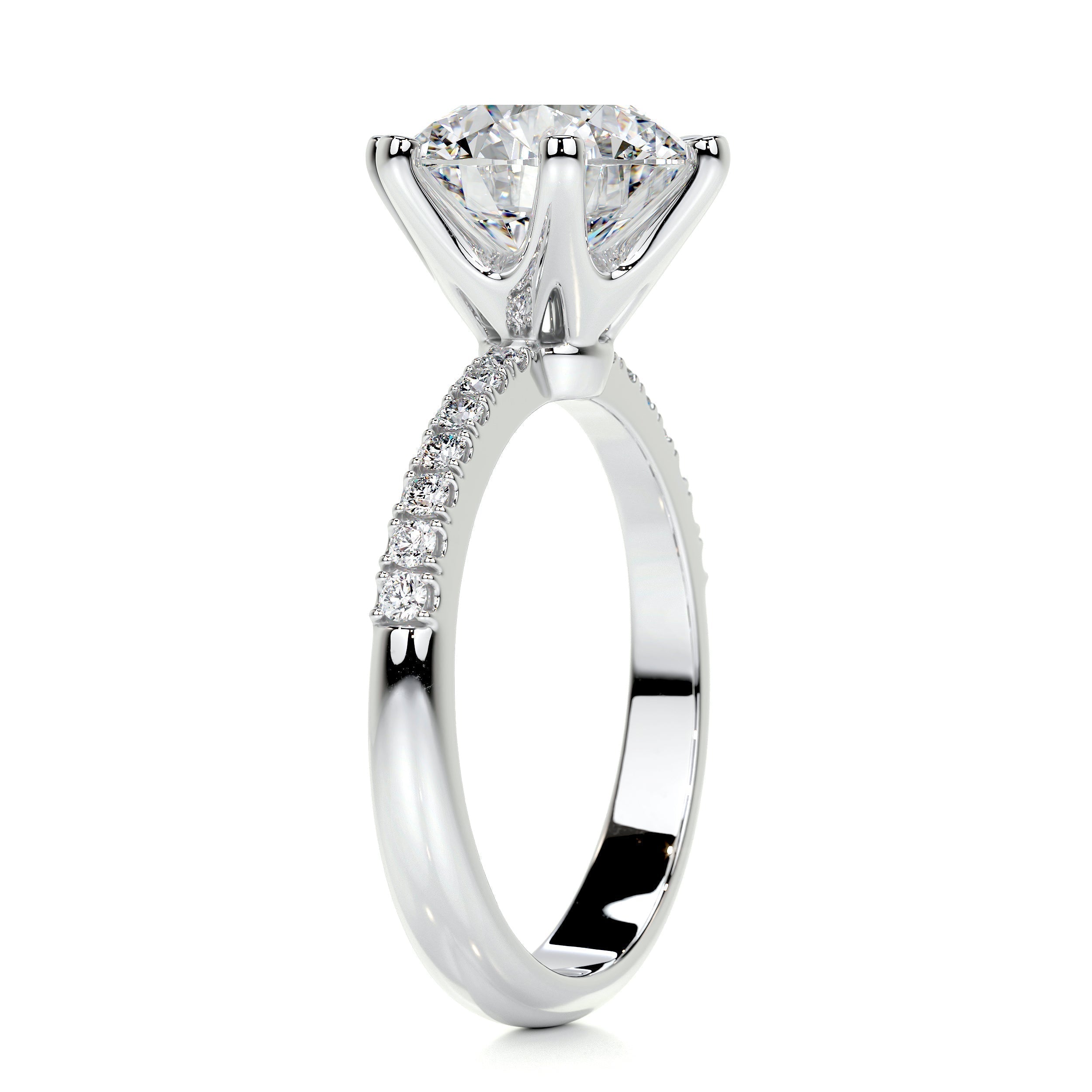 3 CT Round Solitaire CVD G/VS2 Diamond Engagement Ring 4