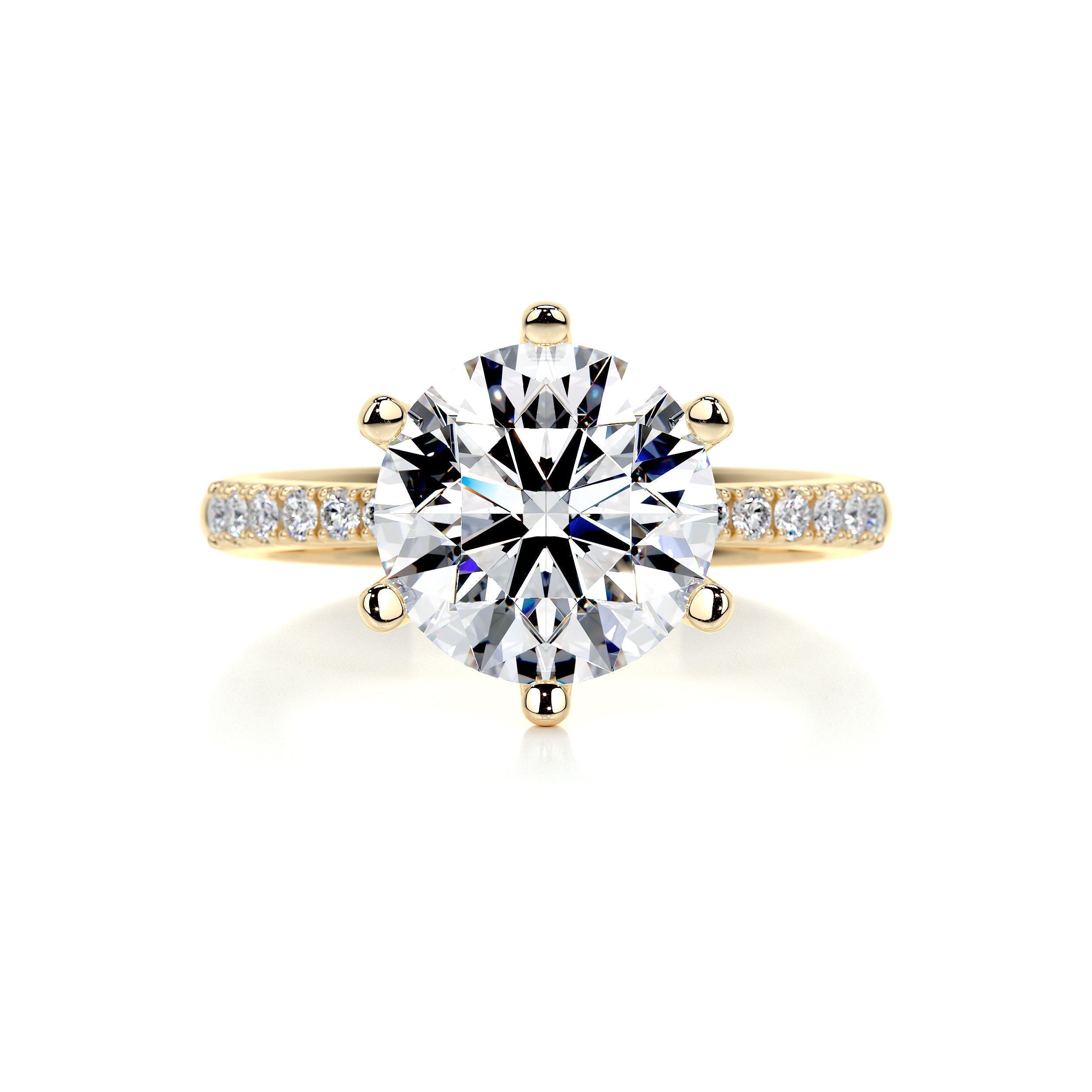 3 CT Round Solitaire CVD G/VS2 Diamond Engagement Ring 6