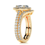 2.0 CT Oval Halo CVD F/VS Diamond Bridal Set 11