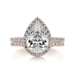 2.0 CT Pear Halo CVD F/VS  Diamond Bridal Set 11