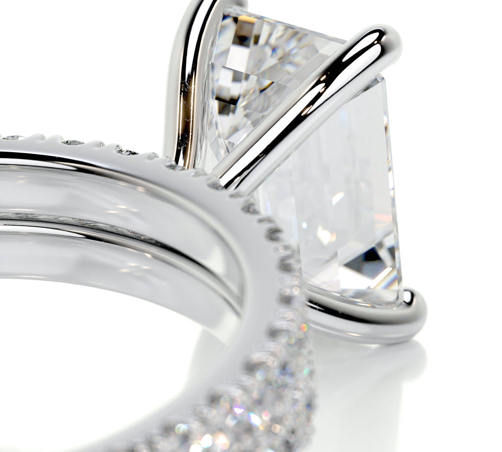 2.0 CT Emerald Solitaire CVD F/VS Diamond Bridal Set 3