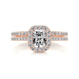 1.0 CT Radiant Halo CVD F/VS Diamond Bridal Ring Set 11