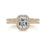 1.0 CT Radiant Halo CVD F/VS Diamond Bridal Ring Set 6
