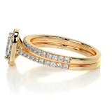 1.0 CT Radiant Halo CVD F/VS Diamond Bridal Ring Set 9