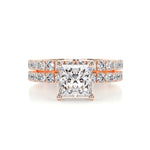 1.50 CT Princess Hidden Halo CVD F/VS Diamond Bridal Ring Set 11