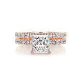 1.50 CT Princess Hidden Halo CVD F/VS Diamond Bridal Ring Set 11