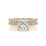 1.50 CT Princess Hidden Halo CVD F/VS Diamond Bridal Ring Set 6