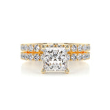 1.50 CT Princess Hidden Halo CVD F/VS Diamond Bridal Ring Set 6