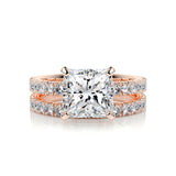 2.0 CT Princess Solitaire CVD F/VS Diamond Bridal Set 13