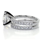 2.0 CT Princess Solitaire CVD F/VS Diamond Bridal Set 6