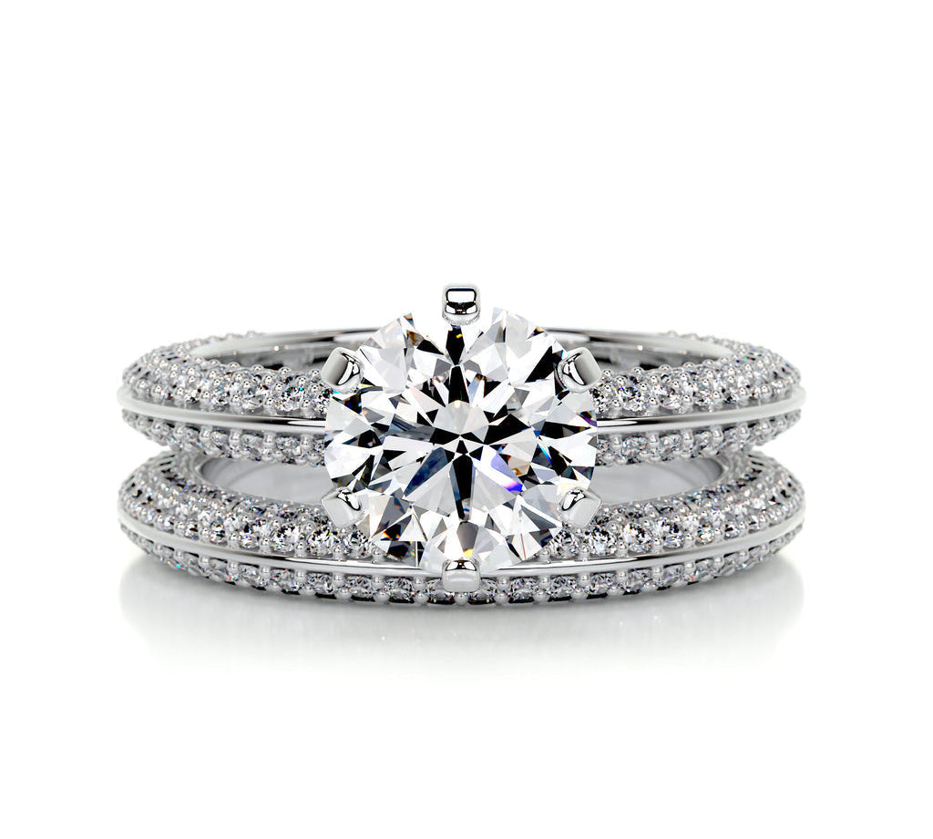 2.0 CT Round Solitaire CVD F/VS Diamond Bridal Ring Set 1