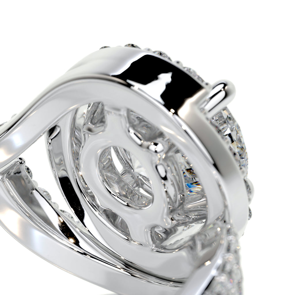 1.50 CT Round Halo CVD F/VS Diamond Bridal Ring Set 3