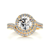 1.50 CT Round Halo CVD F/VS Diamond Bridal Ring Set 6