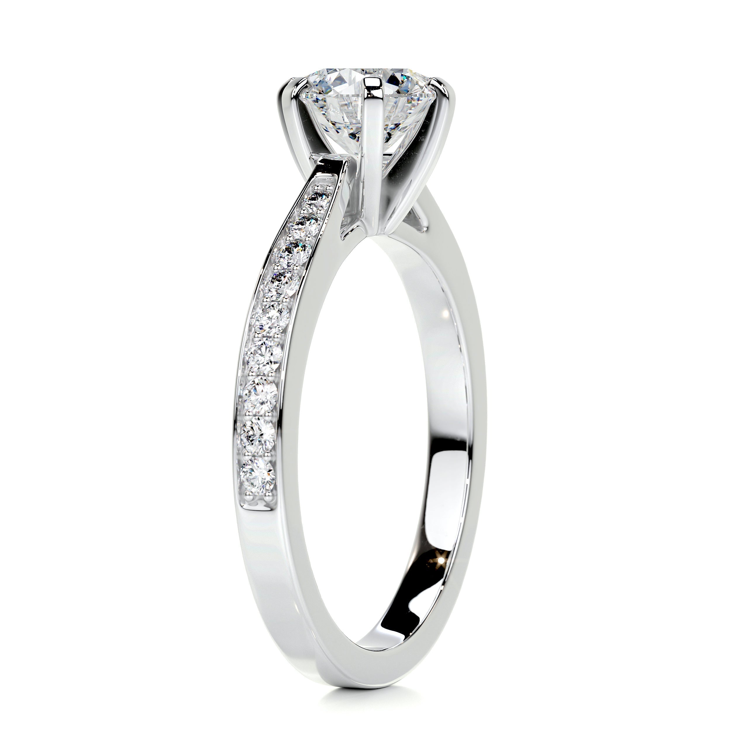 1.0 CT Round Solitaire CVD F/SI1 Diamond Engagement Ring 4