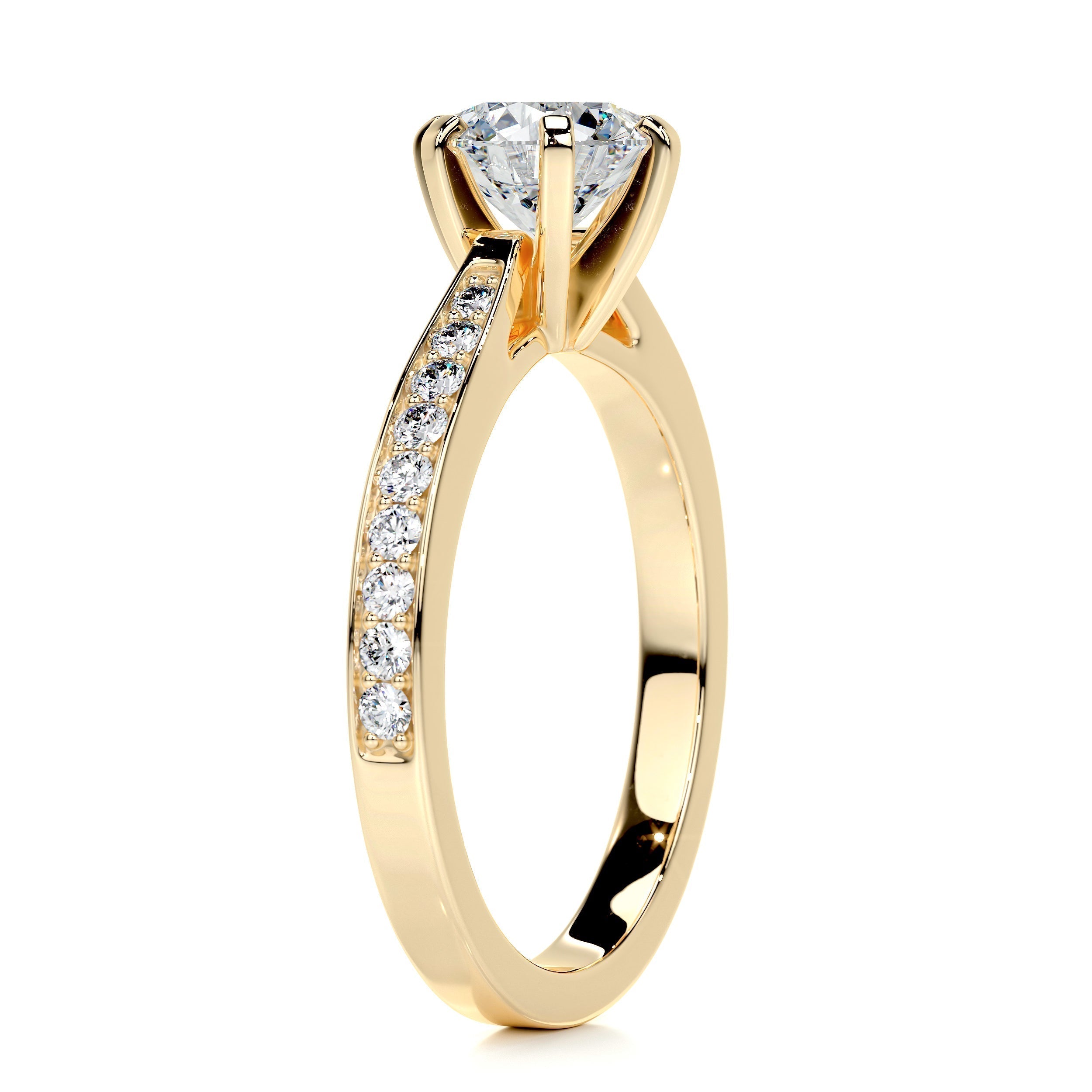 1.0 CT Round Solitaire CVD F/SI1 Diamond Engagement Ring 8