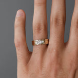 Stone Setting Classic High-Polish Finish Men's Band 5