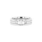 Stone Setting Classic High-Polish Finish Men's Band 1