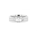 Stone Setting Classic High-Polish Finish Men's Band 1