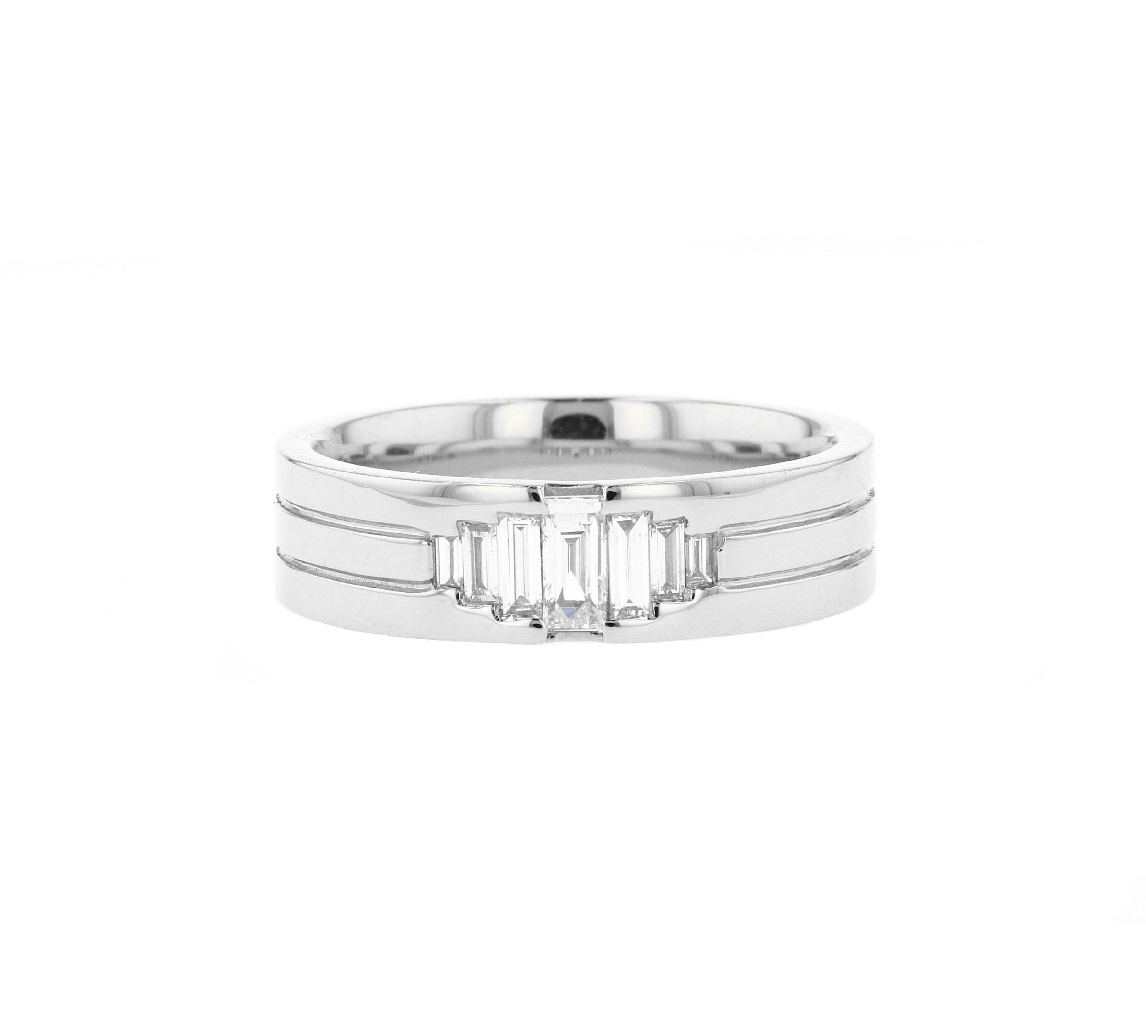 Stone Setting Classic High-Polish Finish Men's Band 1