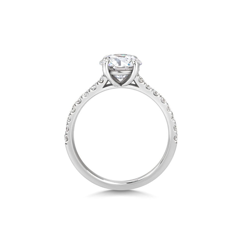 1.5 CT Round Solitaire CVD F/VVS1 Diamond Engagement Ring 4