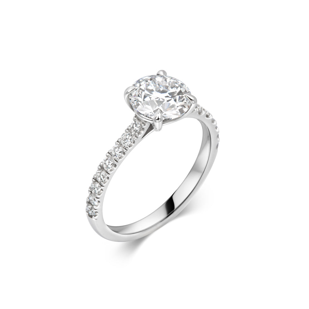 1.5 CT Round Solitaire CVD F/VVS1 Diamond Engagement Ring 3