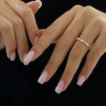 0.50 TCW Marquise And Round Cut Alternative Moissanite Wedding Band 2