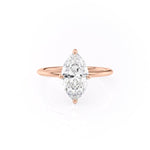 1.58 CT Marquise Cut Solitaire Hidden Halo Setting Moissanite Engagement Ring 12