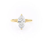 1.58 CT Marquise Cut Solitaire Hidden Halo Setting Moissanite Engagement Ring 11