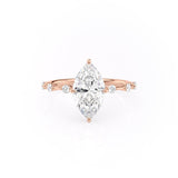 1.58 CT Marquise Cut Solitaire Dainty Engagement Ring With Hidden Halo Setting 12