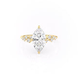 1.58 CT Marquise Cut Solitaire Hidden Halo Setting Moissanite Engagement Ring 11