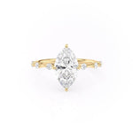 1.58 CT Marquise Cut Solitaire Dainty Engagement Ring With Hidden Halo Setting 11
