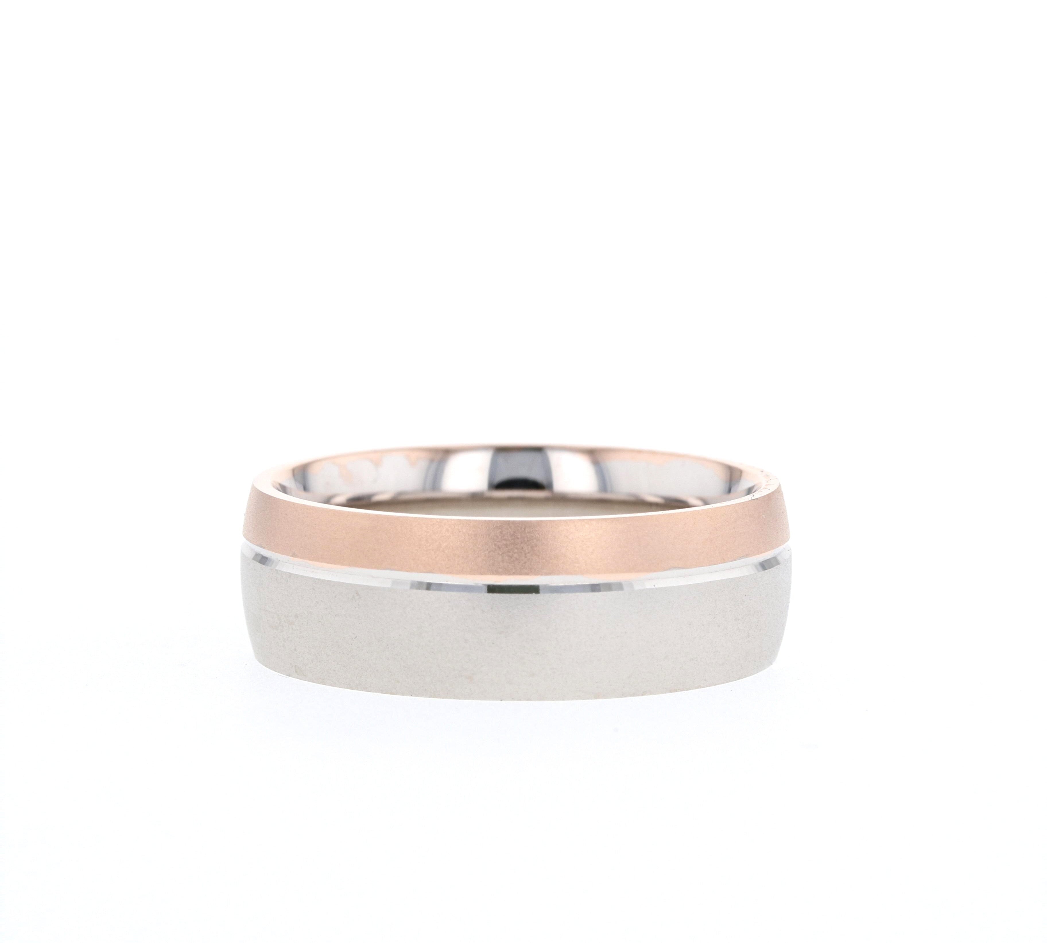 Satin-Finish Two Tone Regular Men's Band 2