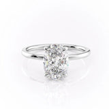2.72 CT Oval Cut Solitaire Moissanite Engagement Ring 10